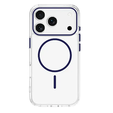 Θήκη για iPhone 17 Pro Max Mag Safe Μπλε Back Cover Σιλικόνης (Διάφανο)